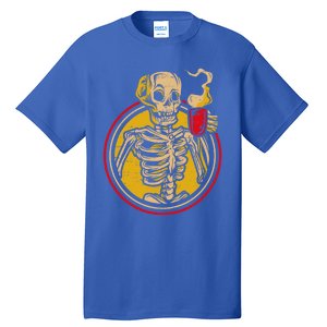 Skeleton Coffee Caffeine Halloween Day Spooky Trick Or Treat Gift Tall T-Shirt