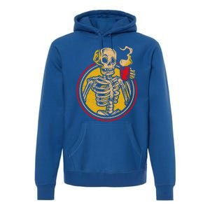 Skeleton Coffee Caffeine Halloween Day Spooky Trick Or Treat Gift Premium Hoodie