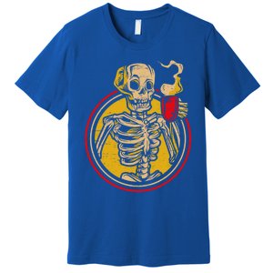 Skeleton Coffee Caffeine Halloween Day Spooky Trick Or Treat Gift Premium T-Shirt