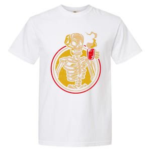 Skeleton Coffee Caffeine Halloween Day Spooky Trick Or Treat Gift Garment-Dyed Heavyweight T-Shirt