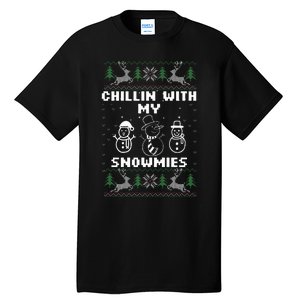 Snowman Christmas Chillin With My Snowmies Ugly Gift Family  Tall T-Shirt