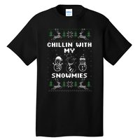 Snowman Christmas Chillin With My Snowmies Ugly Gift Family  Tall T-Shirt