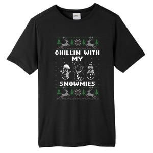 Snowman Christmas Chillin With My Snowmies Ugly Gift Family  Tall Fusion ChromaSoft Performance T-Shirt