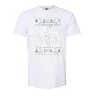 Snowman Christmas Chillin With My Snowmies Ugly Gift Family  Softstyle CVC T-Shirt