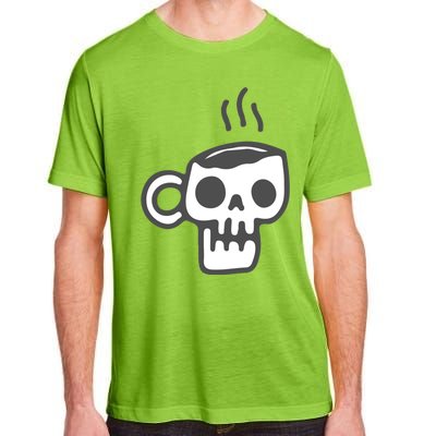 Skeleton Coffee Cup Halloween Skull Mug Gift Adult ChromaSoft Performance T-Shirt