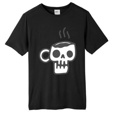 Skeleton Coffee Cup Halloween Skull Mug Gift Tall Fusion ChromaSoft Performance T-Shirt