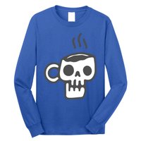 Skeleton Coffee Cup Halloween Skull Mug Gift Long Sleeve Shirt