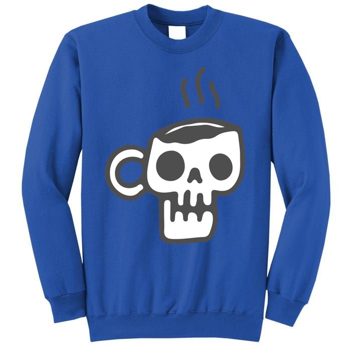 Skeleton Coffee Cup Halloween Skull Mug Gift Sweatshirt