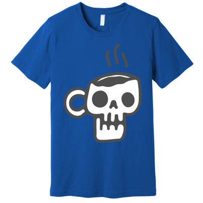 Skeleton Coffee Cup Halloween Skull Mug Gift Premium T-Shirt