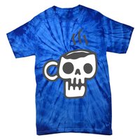 Skeleton Coffee Cup Halloween Skull Mug Gift Tie-Dye T-Shirt