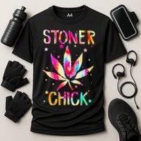 Stoner Chick Cannabis Stoner Marijuana Cannabis Cooling Performance Crew T-Shirt