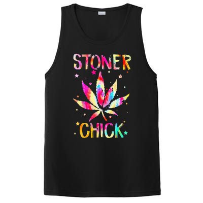 Stoner Chick Cannabis Stoner Marijuana Cannabis PosiCharge Competitor Tank