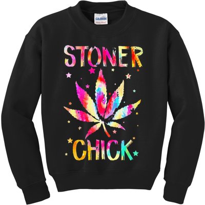 Stoner Chick Cannabis Stoner Marijuana Cannabis Kids Sweatshirt