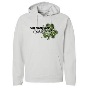 Shenanigans Coordinator Cute Gift Funny St Patricks Day Teacher Funny Gift Performance Fleece Hoodie