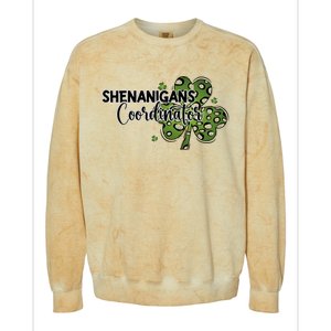 Shenanigans Coordinator Cute Gift Funny St Patricks Day Teacher Funny Gift Colorblast Crewneck Sweatshirt