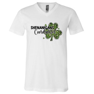 Shenanigans Coordinator Cute Gift Funny St Patricks Day Teacher Funny Gift V-Neck T-Shirt