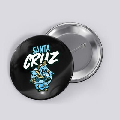 Santa Cruz California Vintage Skeleton Button
