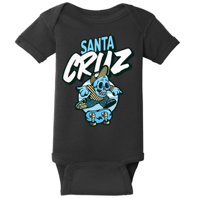 Santa Cruz California Vintage Skeleton Baby Bodysuit