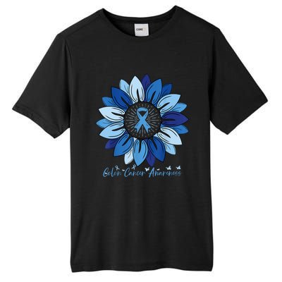 Sunflower Colon Cancer Awareness Month Tall Fusion ChromaSoft Performance T-Shirt