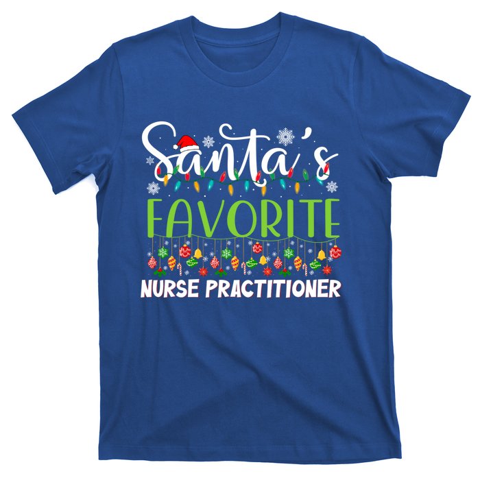 Santa Claus Christmas Santas Favorite Nurse Practitioner Cute Gift T-Shirt