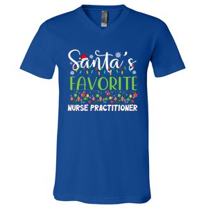 Santa Claus Christmas Santas Favorite Nurse Practitioner Cute Gift V-Neck T-Shirt