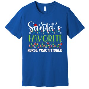 Santa Claus Christmas Santas Favorite Nurse Practitioner Cute Gift Premium T-Shirt