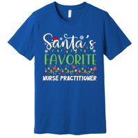 Santa Claus Christmas Santas Favorite Nurse Practitioner Cute Gift Premium T-Shirt