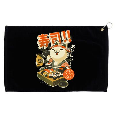 Sushi Chef Cat Funny Restaurant Kitty Japanese Food Grommeted Golf Towel