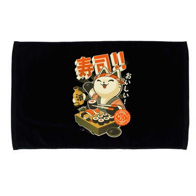 Sushi Chef Cat Funny Restaurant Kitty Japanese Food Microfiber Hand Towel