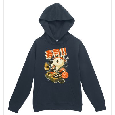 Sushi Chef Cat Funny Restaurant Kitty Japanese Food Urban Pullover Hoodie