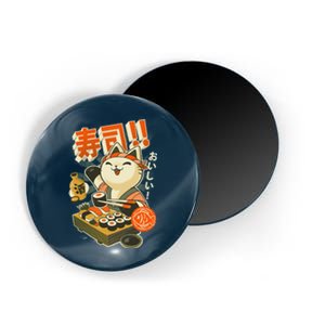 Sushi Chef Cat Funny Restaurant Kitty Japanese Food Magnet