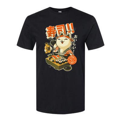 Sushi Chef Cat Funny Restaurant Kitty Japanese Food Softstyle CVC T-Shirt