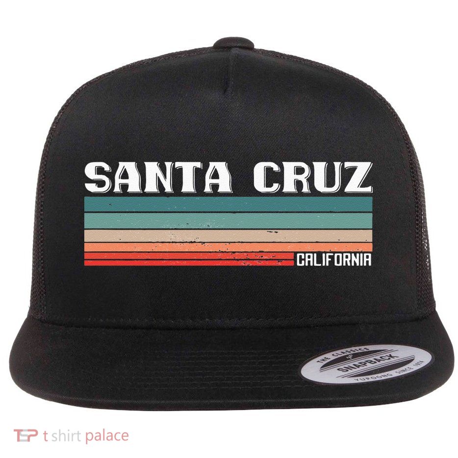 Santa Cruz California Retro Vintage Flatbill Hat