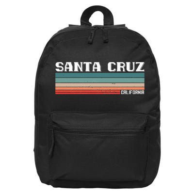 Santa Cruz California Retro Vintage 16 in Basic Backpack
