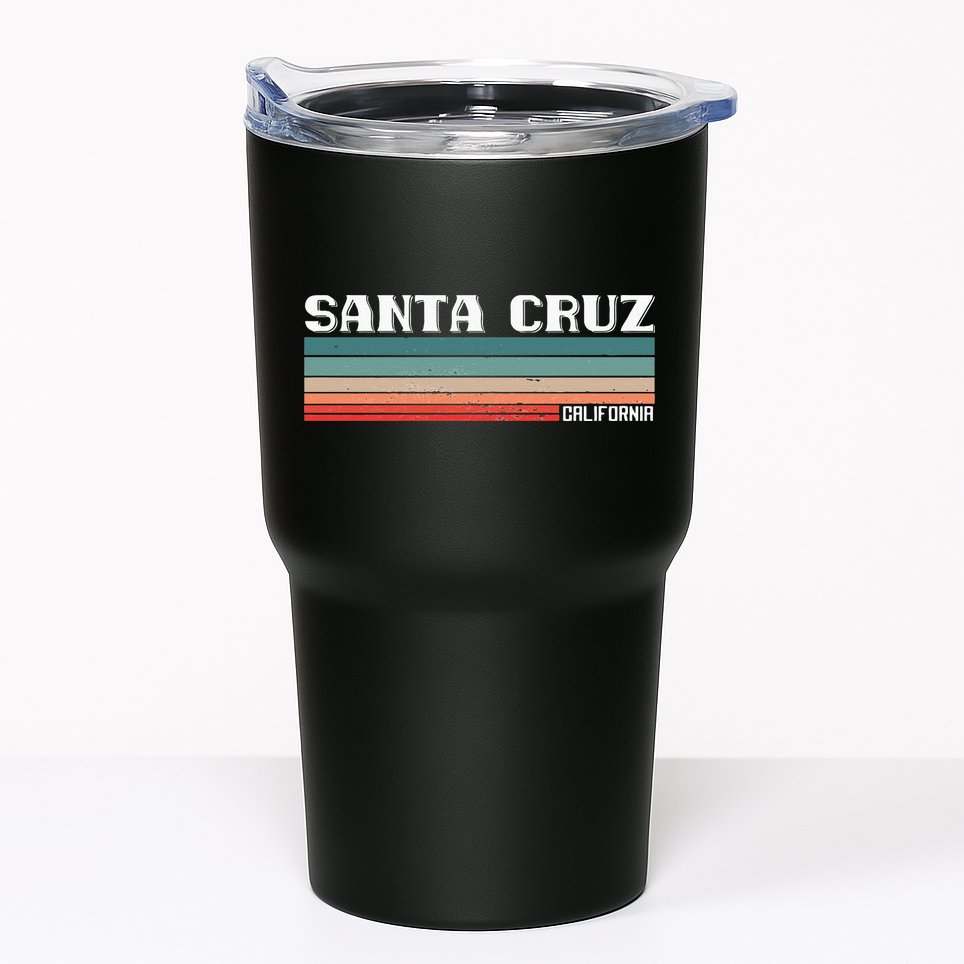 Santa Cruz California Retro Vintage Tumbler