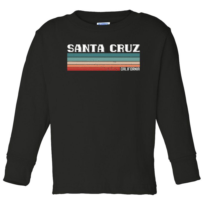 Santa Cruz California Retro Vintage Toddler Long Sleeve Shirt