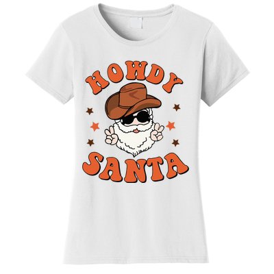 Santa Claus Christmas Cowboy Retro Festive Holiday Women's T-Shirt