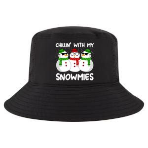 Snowman Christmas Chillin With My Snowmies Ugly Gift Cool Comfort Performance Bucket Hat