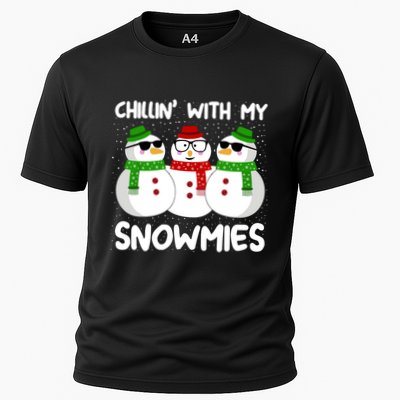 Snowman Christmas Chillin With My Snowmies Ugly Gift Performance Shirt
