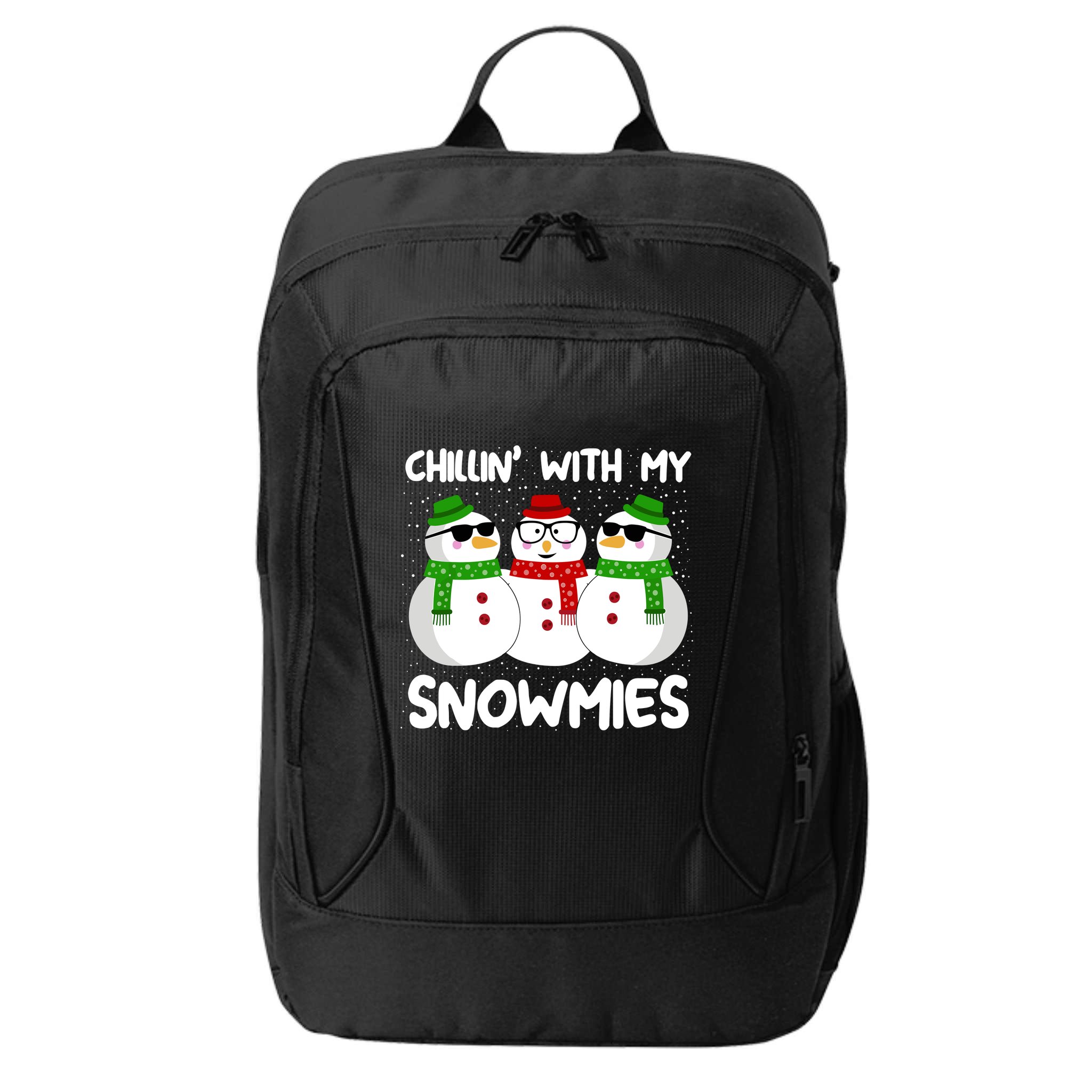 Snowman Christmas Chillin With My Snowmies Ugly Gift City Backpack