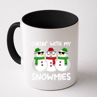 Snowman Christmas Chillin With My Snowmies Ugly Gift Mug