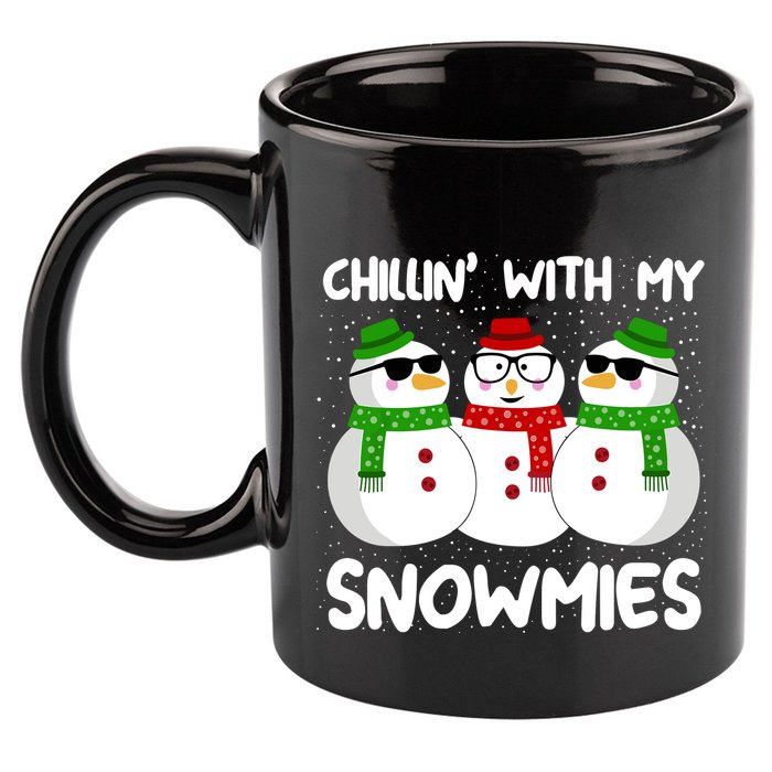 Snowman Christmas Chillin With My Snowmies Ugly Gift 11oz C Handle Ceramic Mug