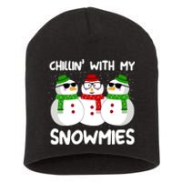 Snowman Christmas Chillin With My Snowmies Ugly Gift Short Acrylic Beanie