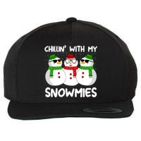 Snowman Christmas Chillin With My Snowmies Ugly Gift Wool Snapback Cap