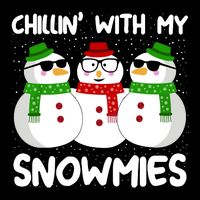 Snowman Christmas Chillin With My Snowmies Ugly Gift Zip Tote Bag