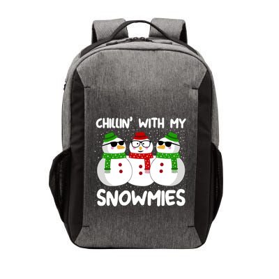 Snowman Christmas Chillin With My Snowmies Ugly Gift Vector Backpack