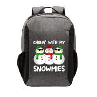 Snowman Christmas Chillin With My Snowmies Ugly Gift Vector Backpack