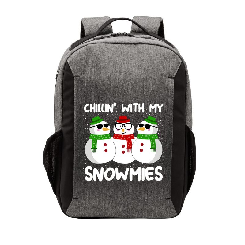 Snowman Christmas Chillin With My Snowmies Ugly Gift Vector Backpack