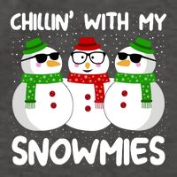 Snowman Christmas Chillin With My Snowmies Ugly Gift Vector Backpack