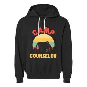 Summer Camp Counselor Director Camper Garment-Dyed Fleece Hoodie